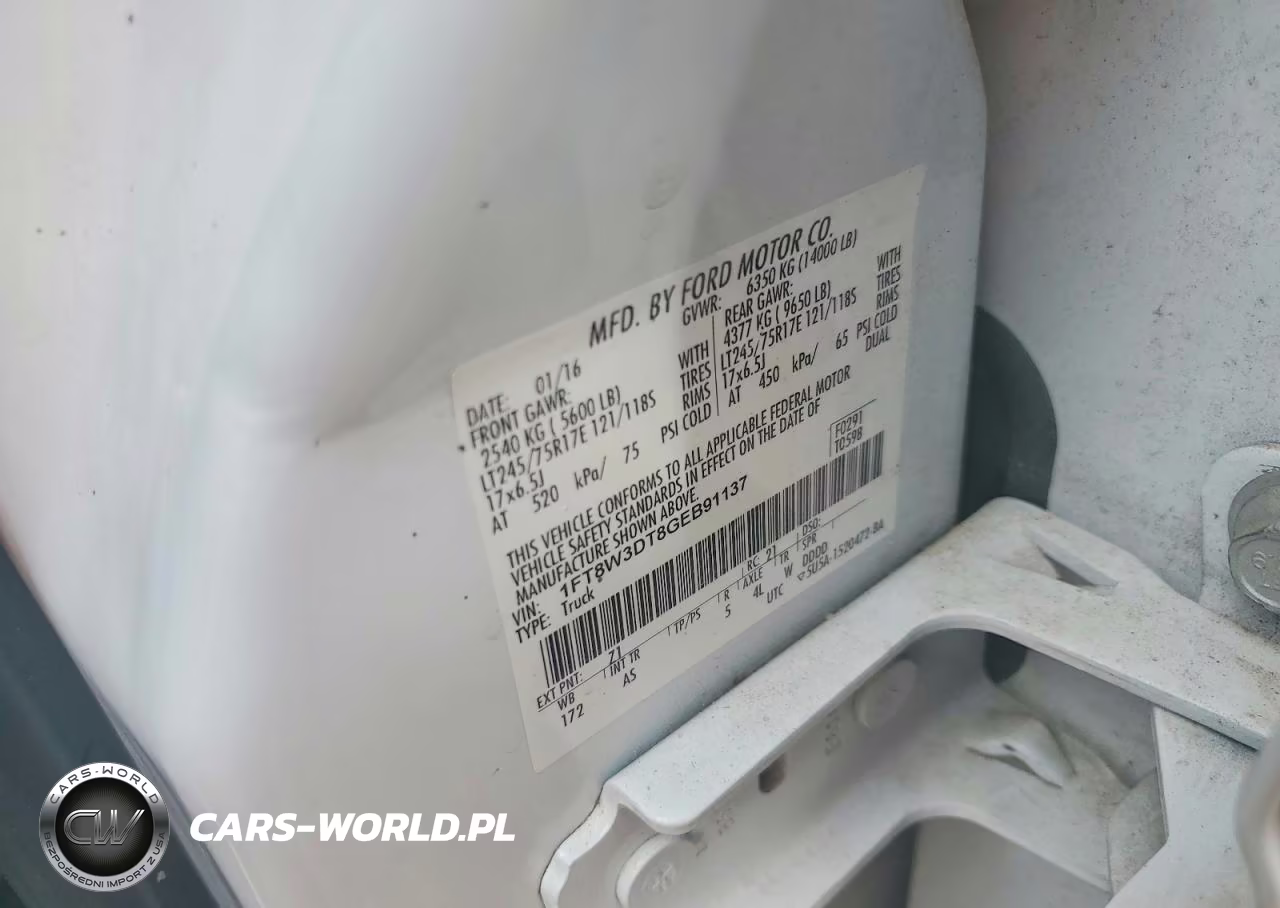 2016 Ford F350 Super Duty VIN:1FT8W3DT8GEB91137 - 12