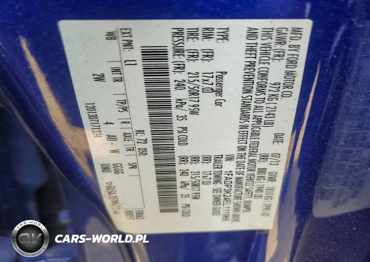 2014 Ford Focus Se VIN:1FADP3K24EL111966 - 12