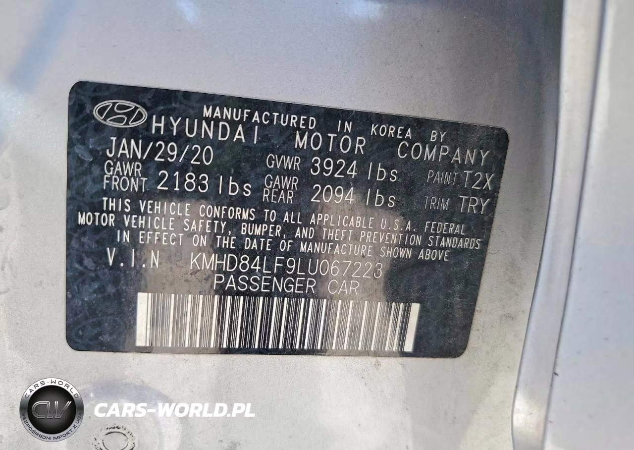 2020 Hyundai Elantra Sel VIN:KMHD84LF9LU067223 - 12