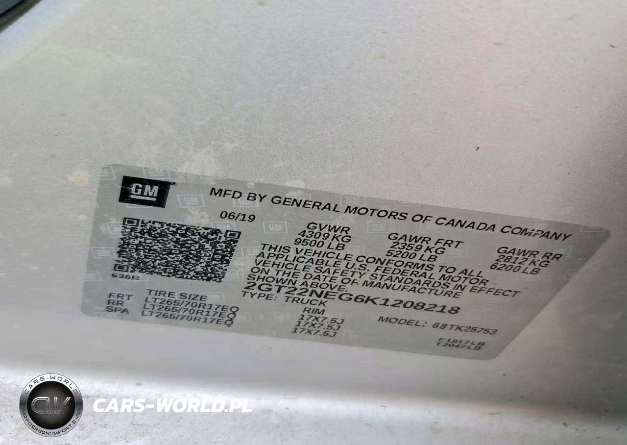 2019 GMC Sierra2500 VIN:2GT22NEG6K1208218 - 12