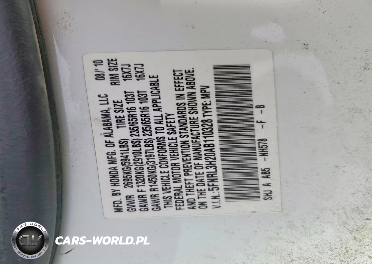 2010 Honda Odyssey Lx VIN:5FNRL3H20AB110328 - 13