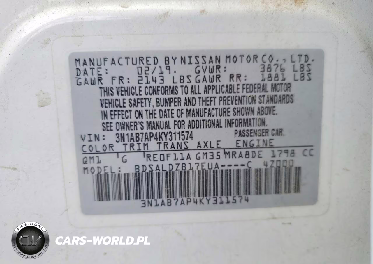 2019 Nissan Sentra Sv VIN:3N1AB7AP4KY311574 - 12