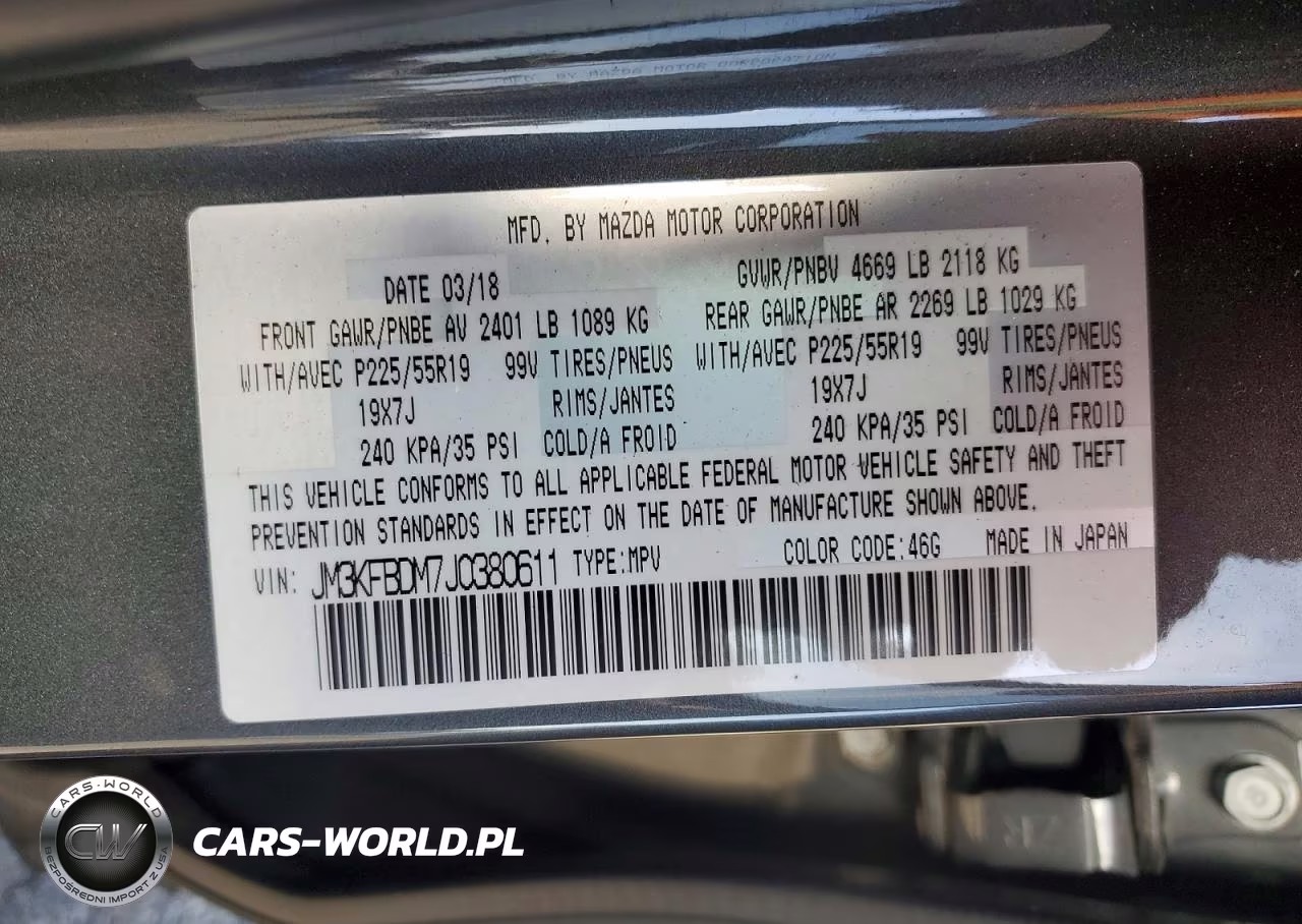2018 Mazda Cx-5 Grand Touring VIN:JM3KFBDM7J0380611 - 13