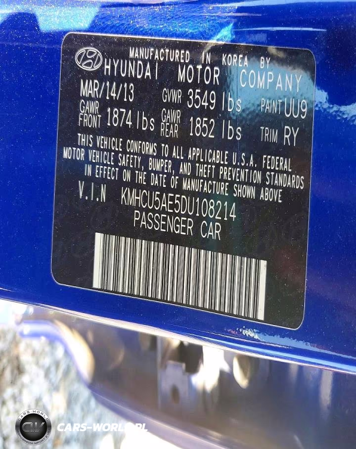 2013 Hyundai Accent Se VIN:KMHCU5AE5DU108214 - 12