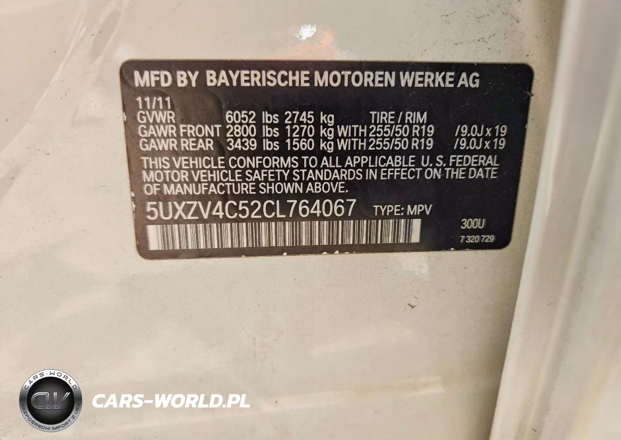 2012 BMW X5 xDrive35I VIN:5UXZV4C52CL764067 - 13
