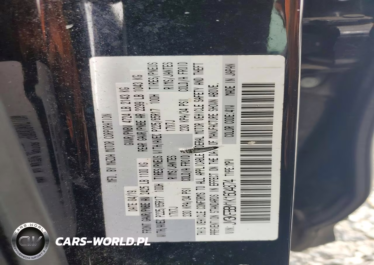 2019 Mazda Cx-5 Sport VIN:JM3KFBBM1K1604874 - 13