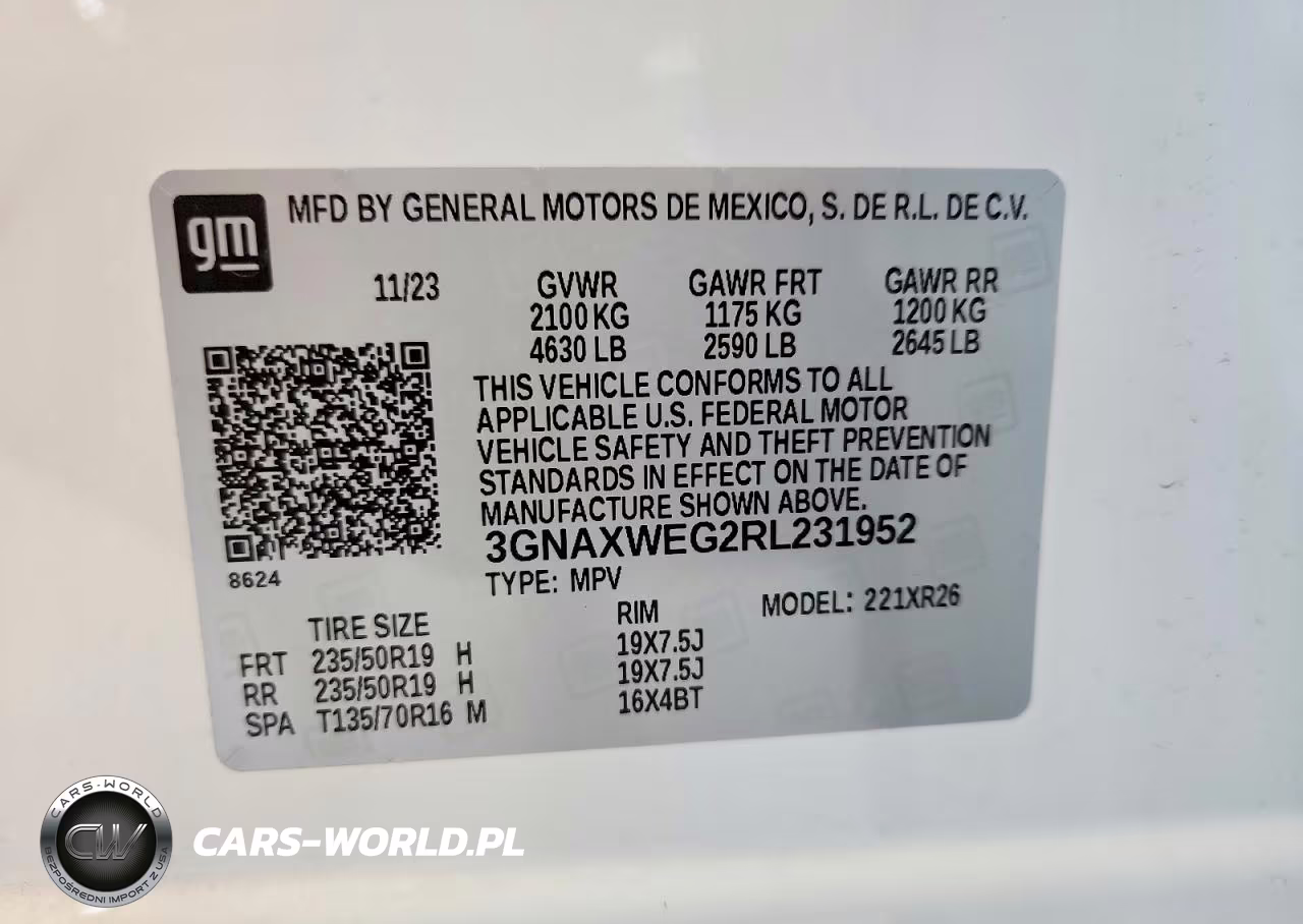 2024 Chevrolet Equinox Rs VIN:3GNAXWEG2RL231952 - 13