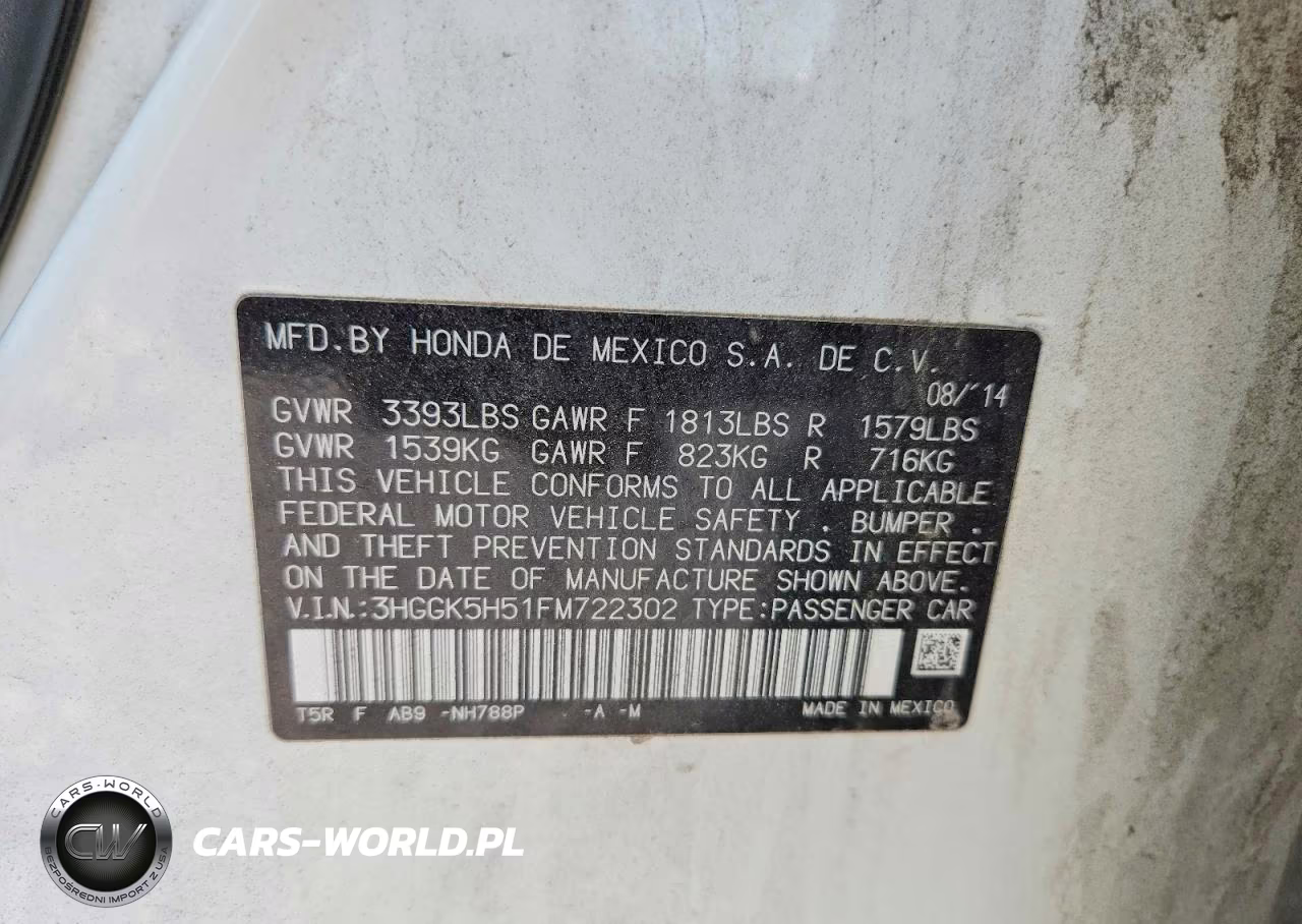 2015 Honda Fit Lx VIN:3HGGK5H51FM722302 - 12