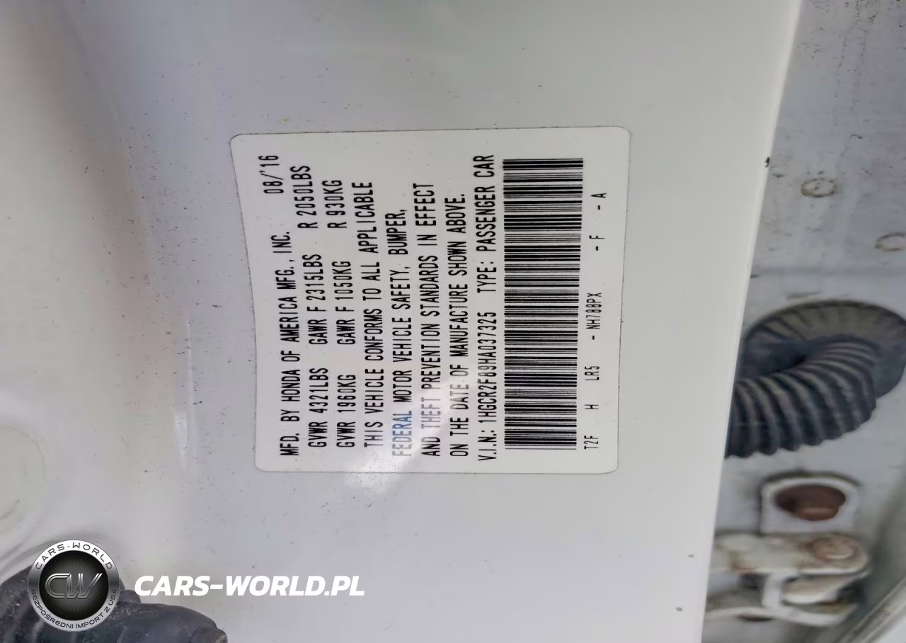 2017 Honda Accord Exl VIN:1HGCR2F89HA037325 - 12