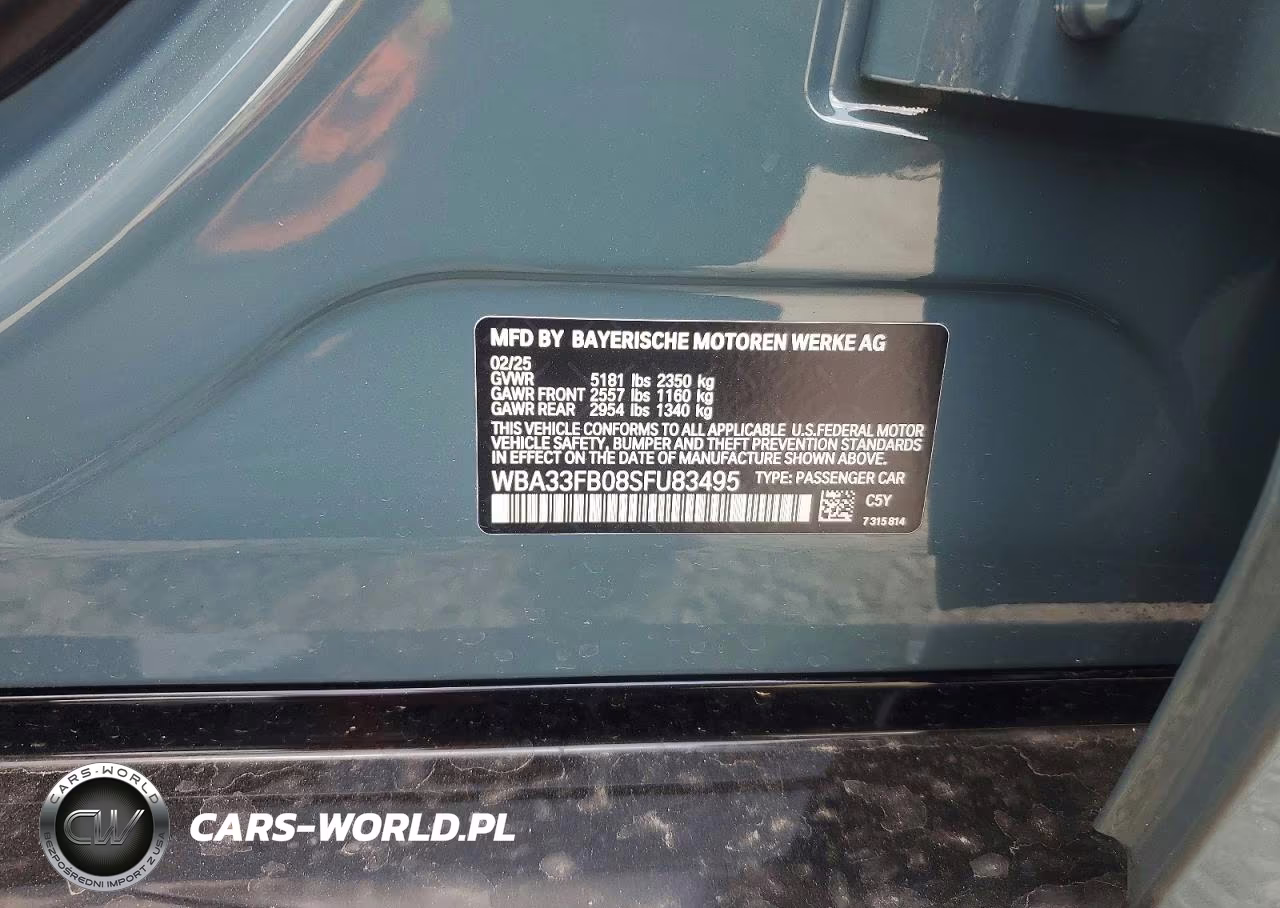 2025 BMW 430Xi Gran Coupe VIN:WBA33FB08SFU83495 - 12