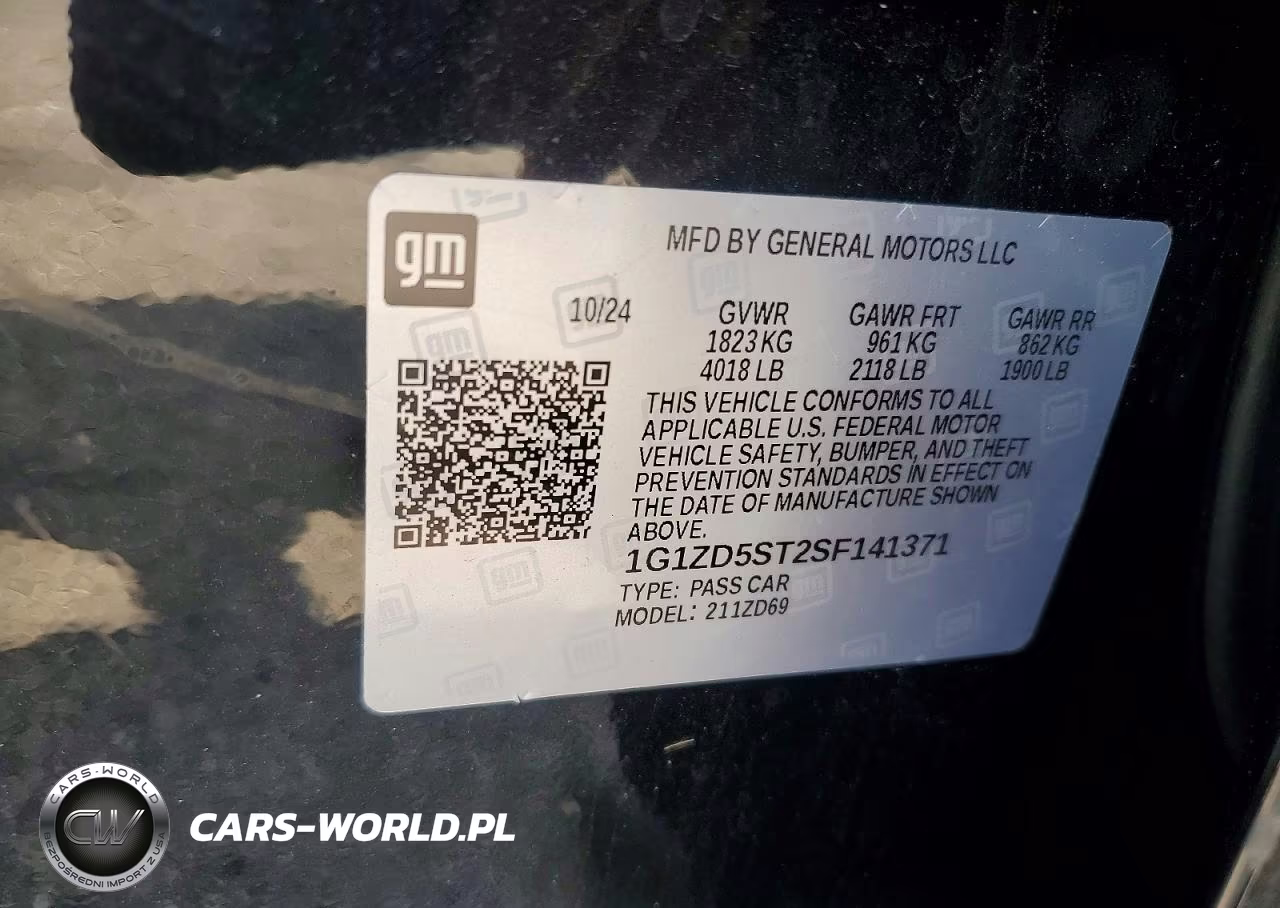 2025 Chevrolet Malibu Lt VIN:1G1ZD5ST2SF141371 - 12
