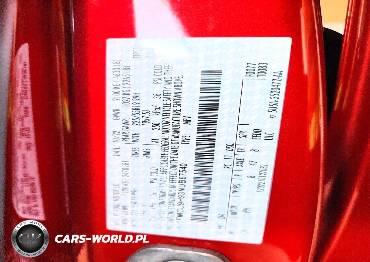 2022 Ford Escape Sel VIN:1FMCU9H93NUB67540 - 13