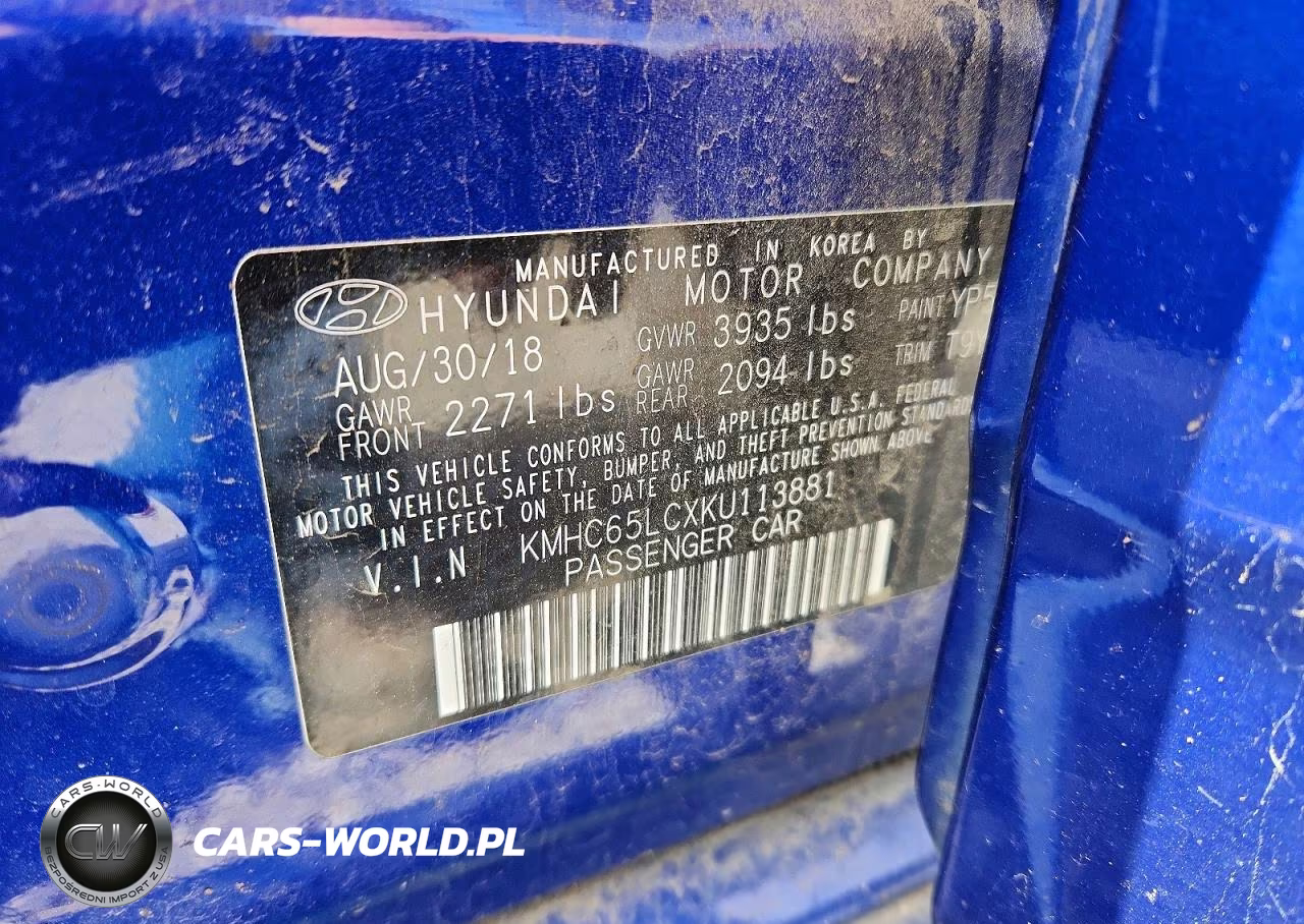 2019 Hyundai Ioniq Blue VIN:KMHC65LCXKU113881 - 12