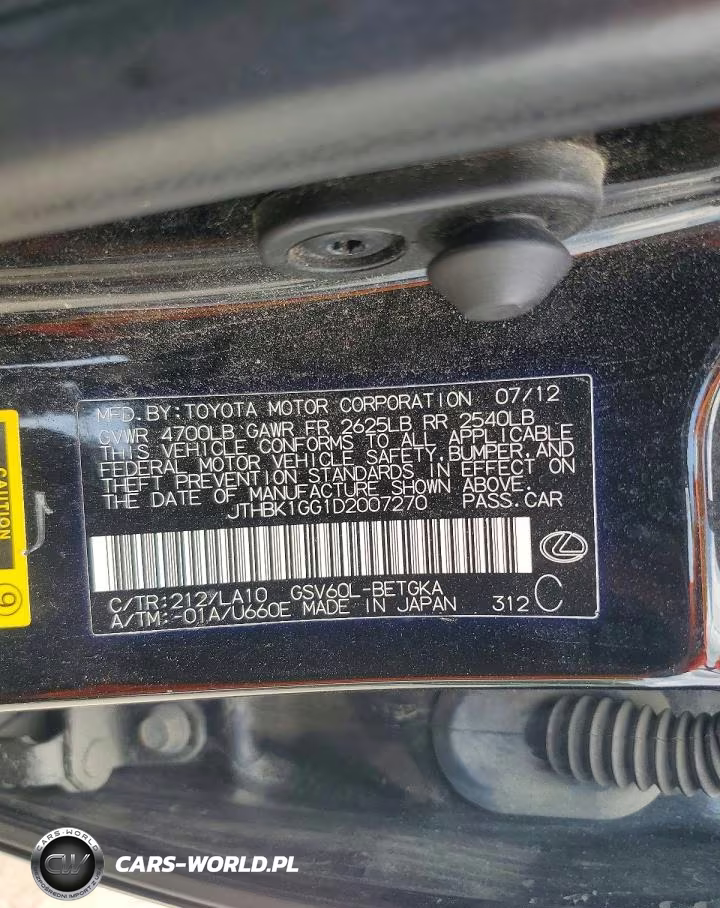 2013 Lexus Es 350 VIN:JTHBK1GG1D2007270 - 12