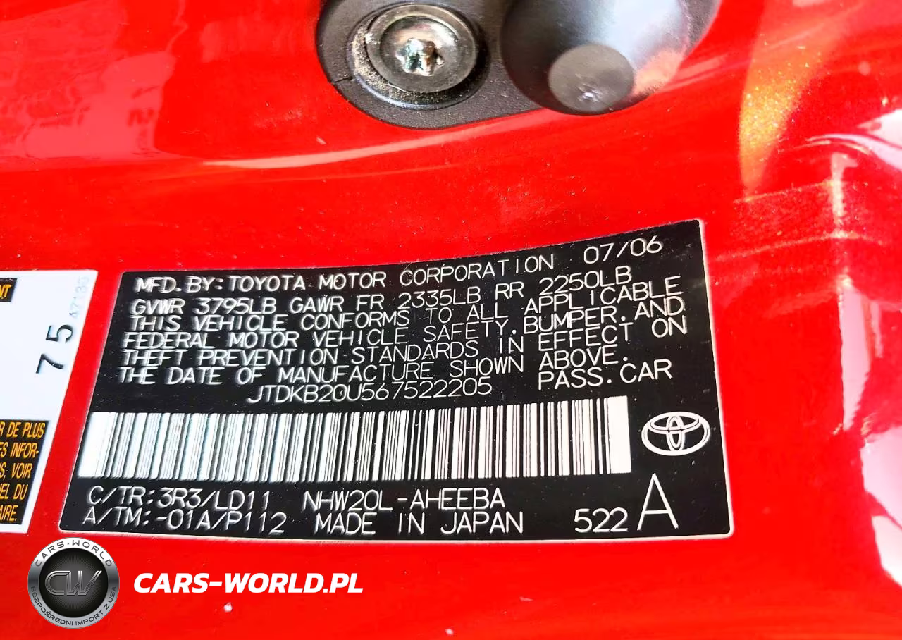 2006 Toyota Prius Base VIN:JTDKB20U567522205 - 12
