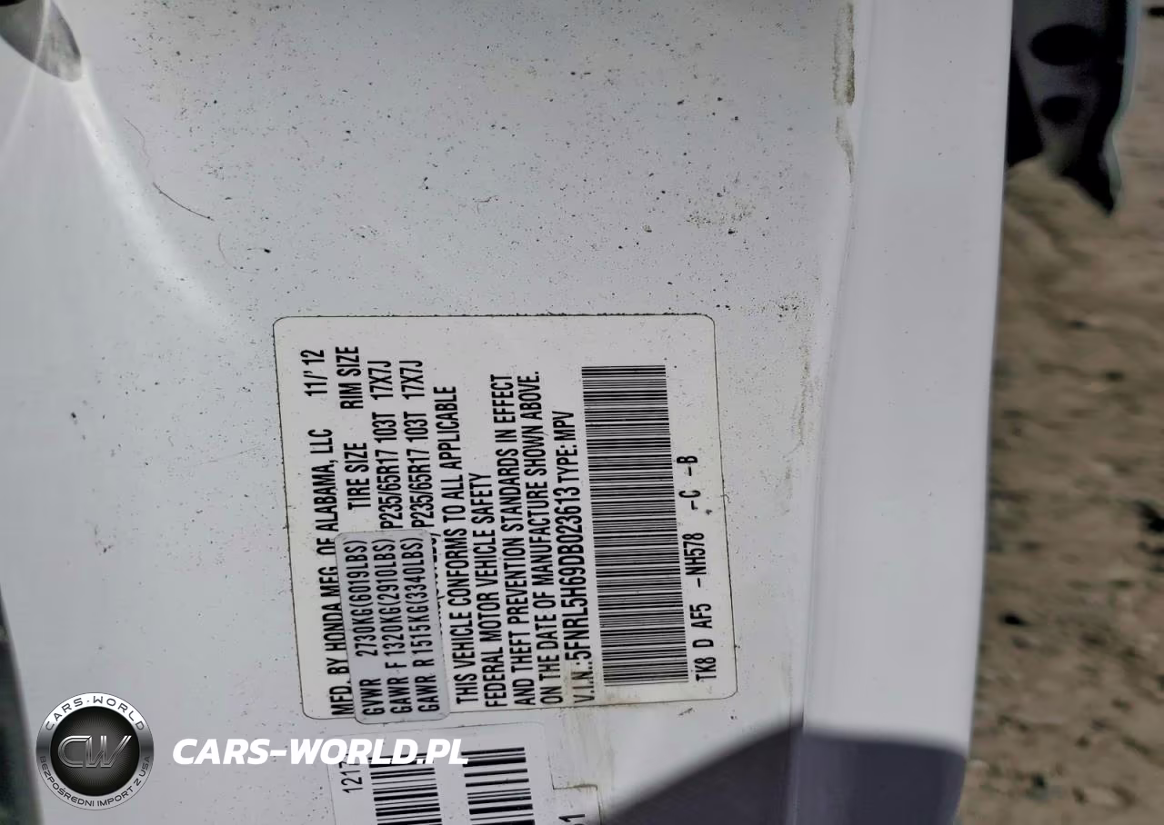 2013 Honda Odyssey Exl VIN:5FNRL5H69DB023613 - 13