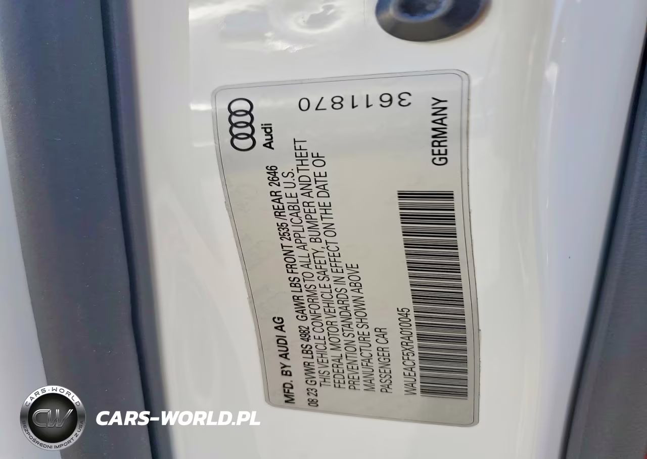 2024 Audi A5 Prestige 45 VIN:WAUEACF5XRA010045 - 12