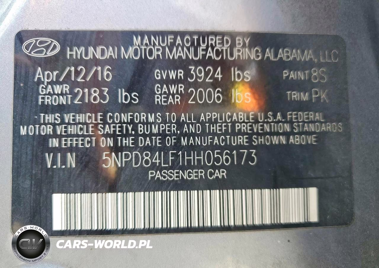 2017 Hyundai Elantra Se VIN:5NPD84LF1HH056173 - 12
