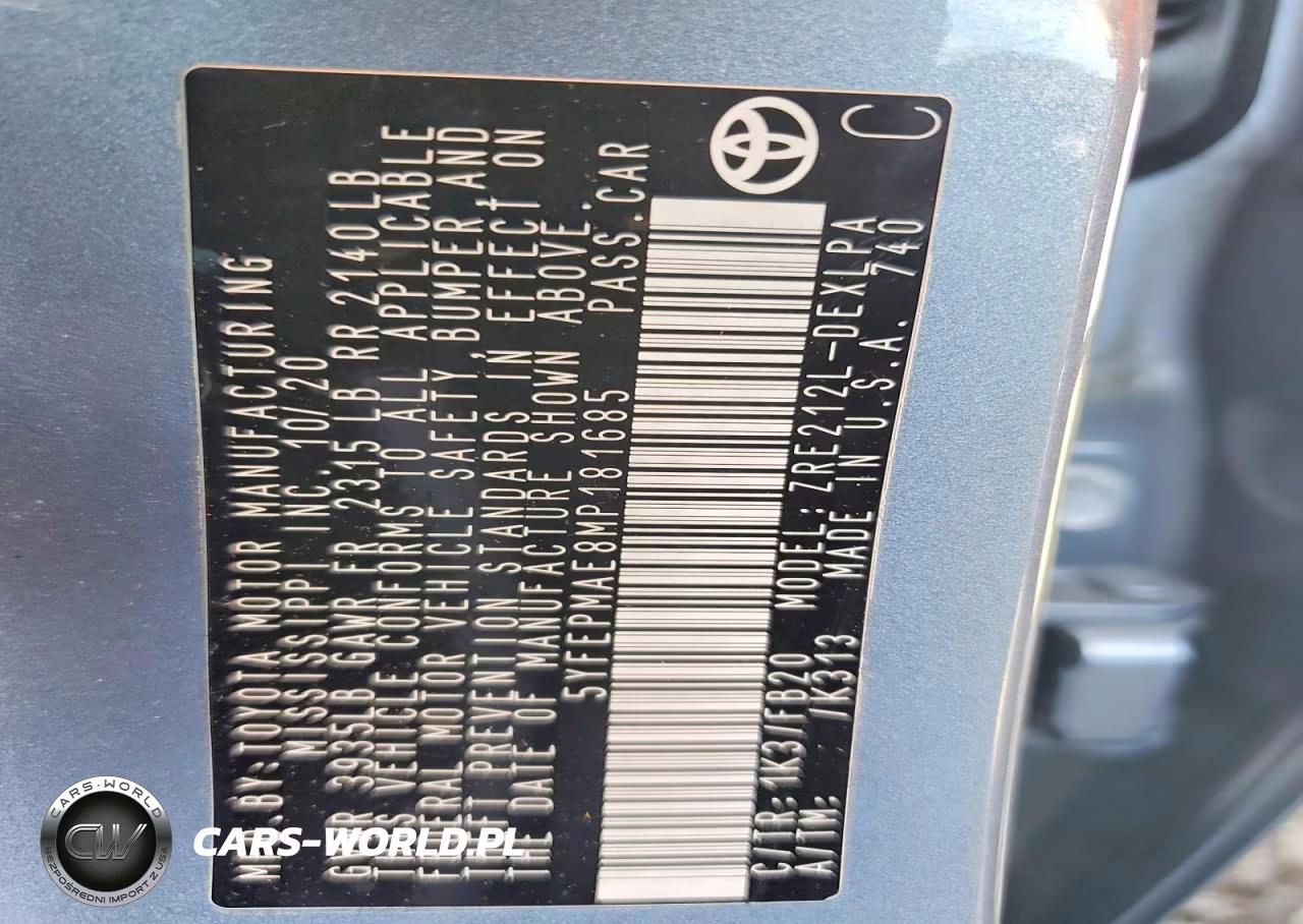 2021 Toyota Corolla Le VIN:5YFEPMAE8MP181685 - 12