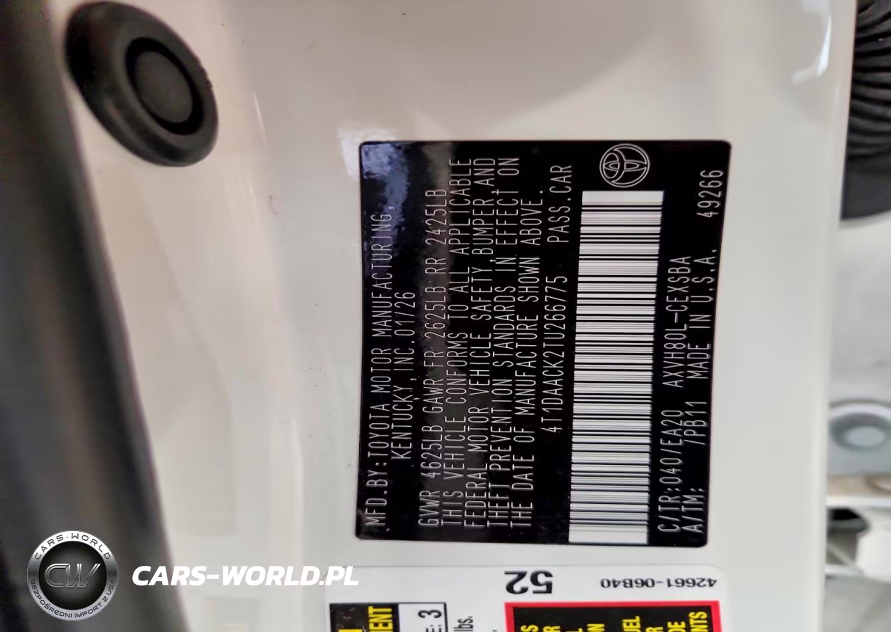 2026 Toyota Camry Se VIN:4T1DAACK2TU266775 - 12