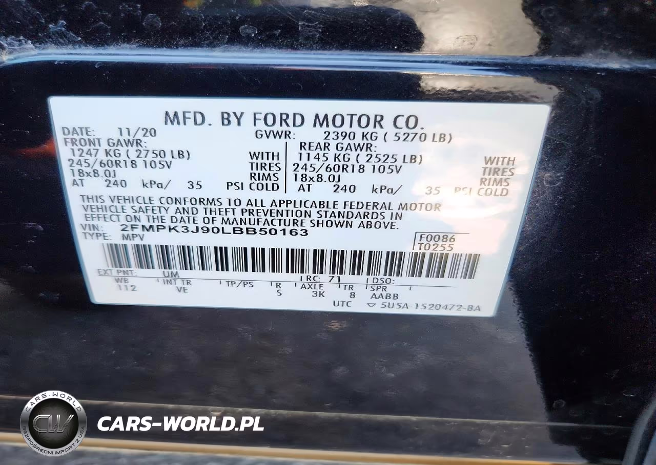 2020 Ford Edge Sel VIN:2FMPK3J90LBB50163 - 13
