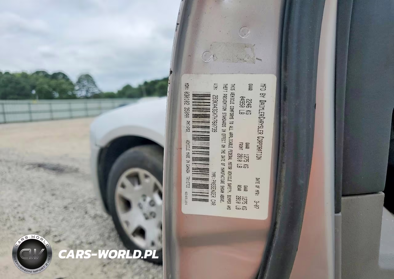 2007 Dodge Charger Se VIN:2B3KA43GX7H760739 - 12