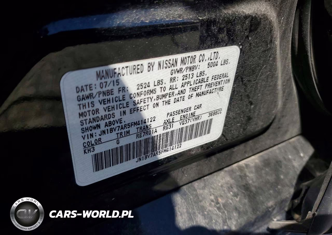 2015 Infiniti Q50 Base VIN:JN1BV7AR5FM414122 - 12