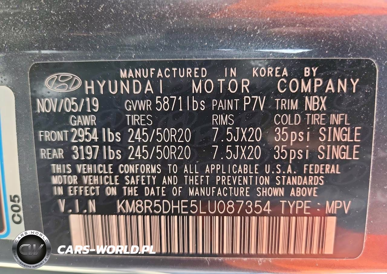 2020 Hyundai Palisade VIN:KM8R5DHE5LU087354 - 13