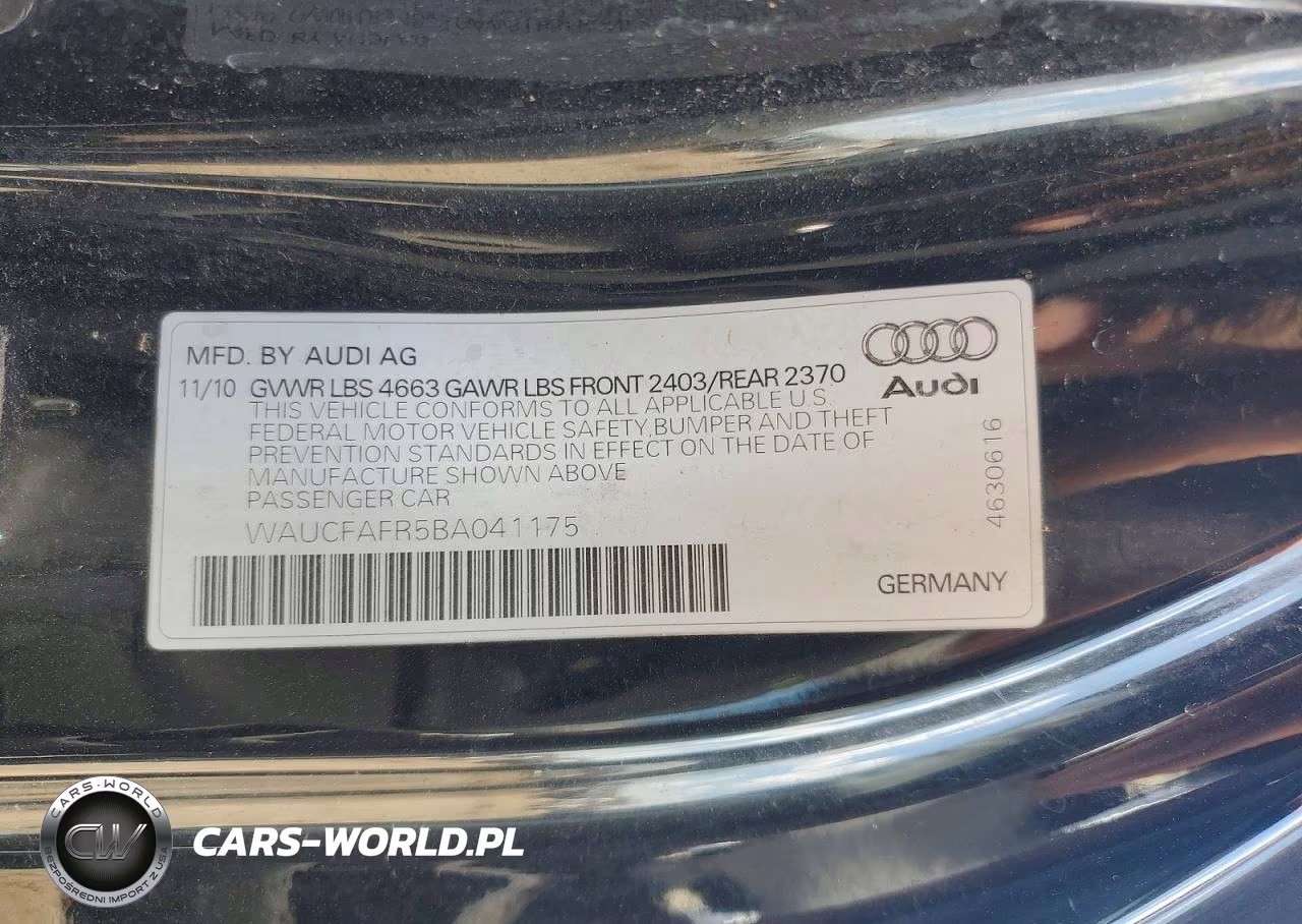 2011 Audi A5 Premium VIN:WAUCFAFR5BA041175 - 12