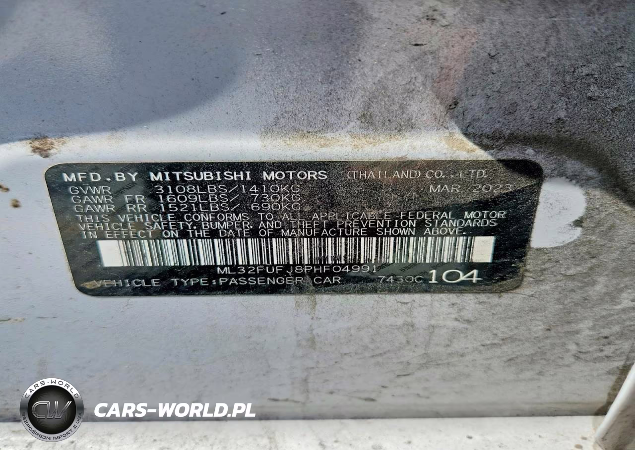 2023 Mitsubishi Mirage G4 Es VIN:ML32FUFJ8PHF04991 - 12