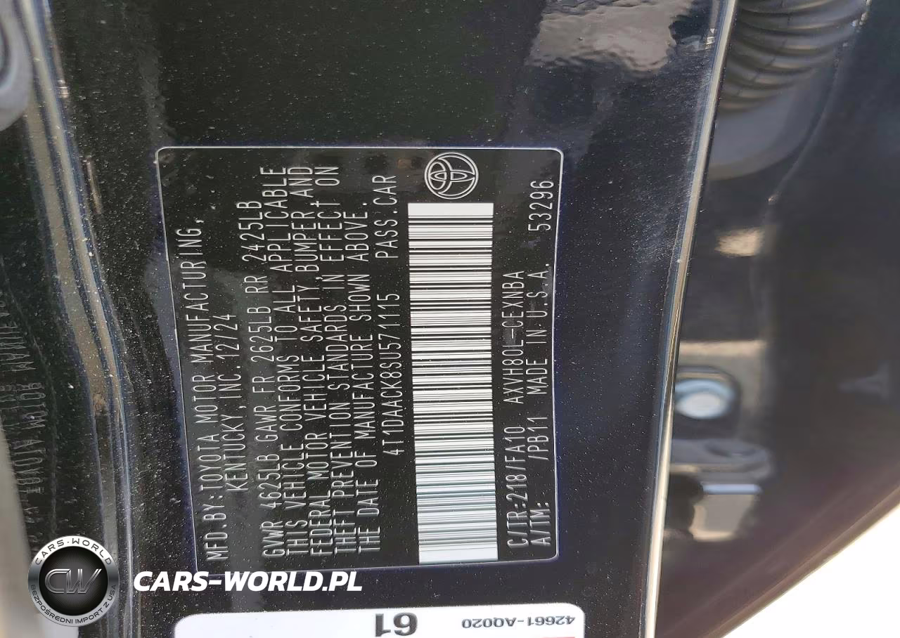 2025 Toyota Camry Le VIN:4T1DAACK8SU571115 - 12