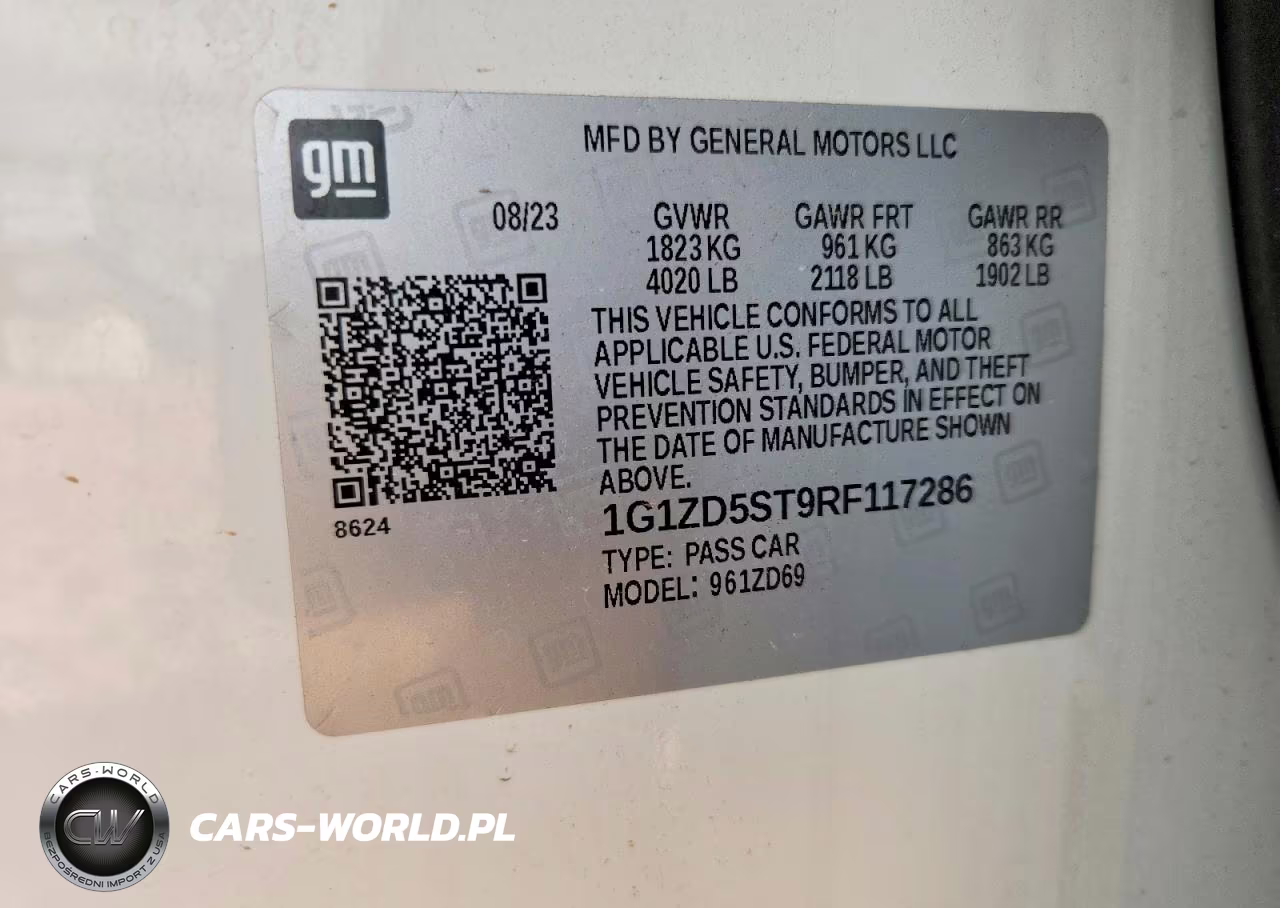 2024 Chevrolet Malibu Lt VIN:1G1ZD5ST9RF117286 - 12