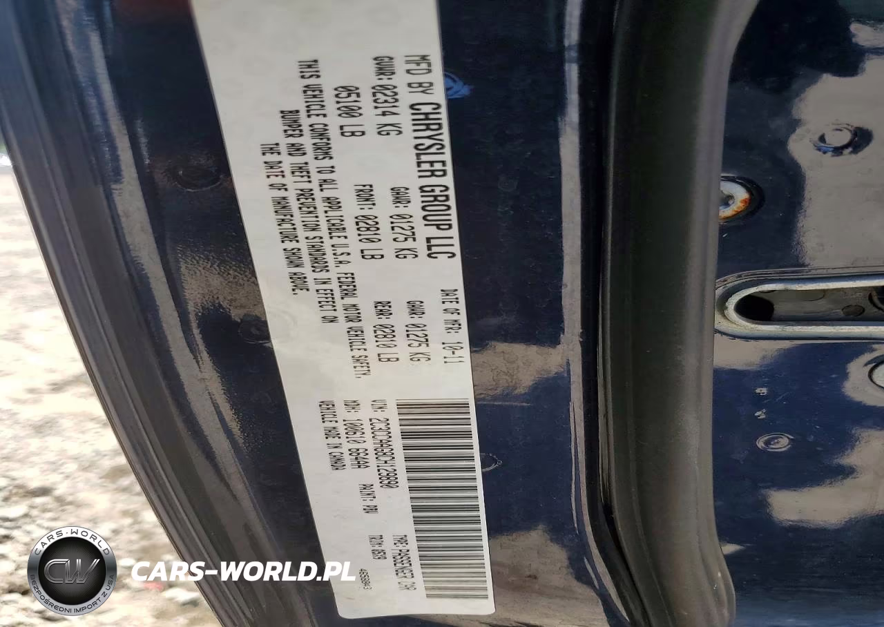 2012 Chrysler 300 VIN:2C3CCAAG8CH129890 - 12