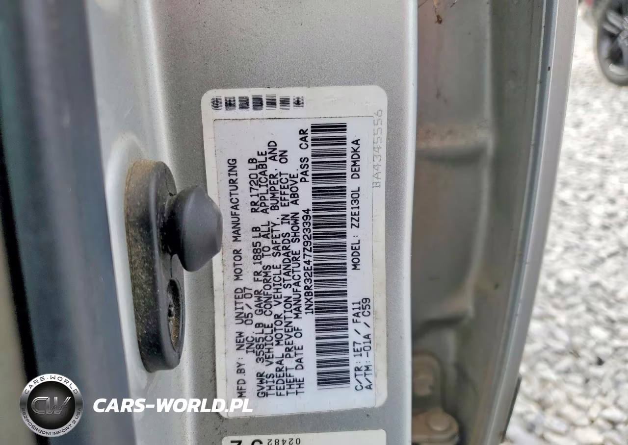 2007 Toyota Corolla Ce VIN:1NXBR32E47Z923394 - 13