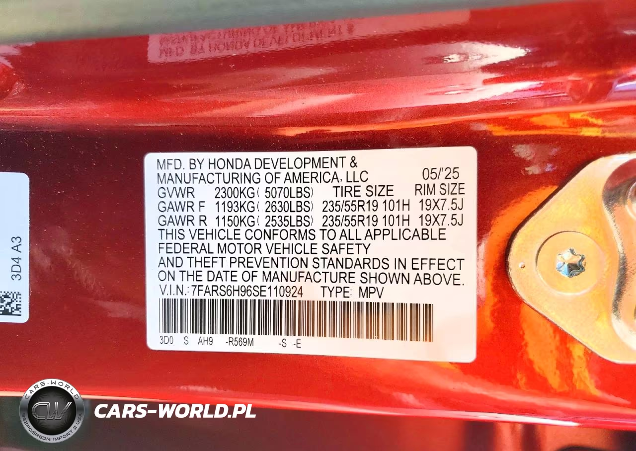 2025 Honda Cr-V Sport Touring VIN:7FARS6H96SE110924 - 13