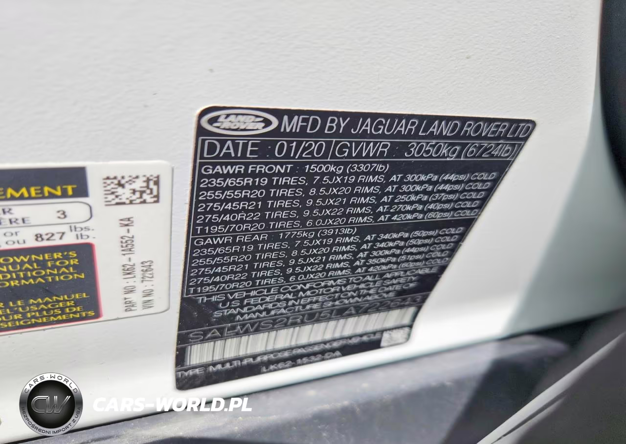 2020 Land Rover Range Rover Sport Hst VIN:SALWS2RU5LA722643 - 13