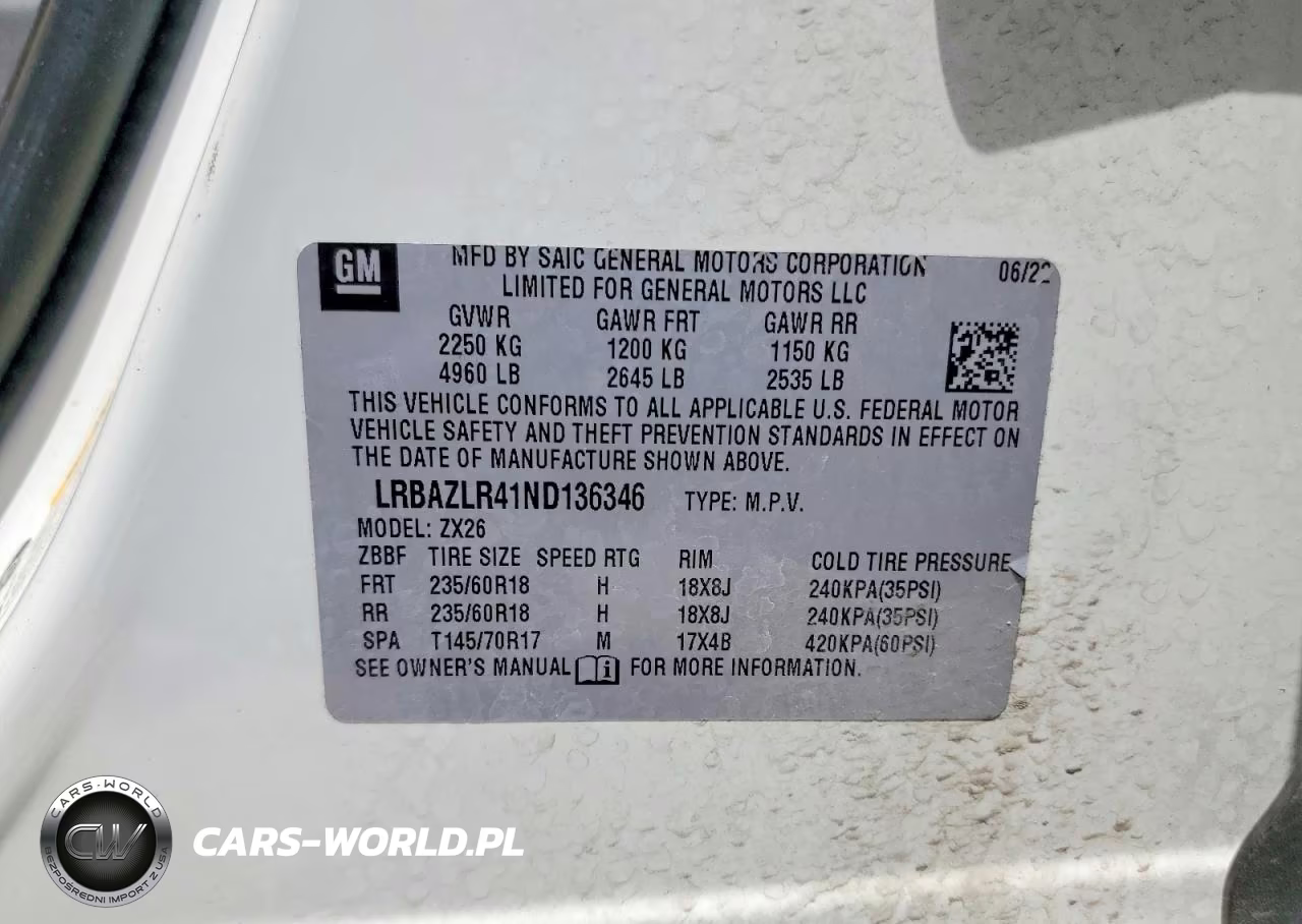 2022 Buick Envision Preferred VIN:LRBAZLR41ND136346 - 14