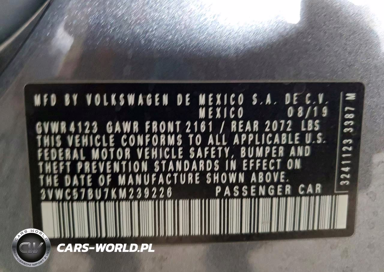 2019 Volkswagen Jetta S VIN:3VWC57BU7KM239226 - 12