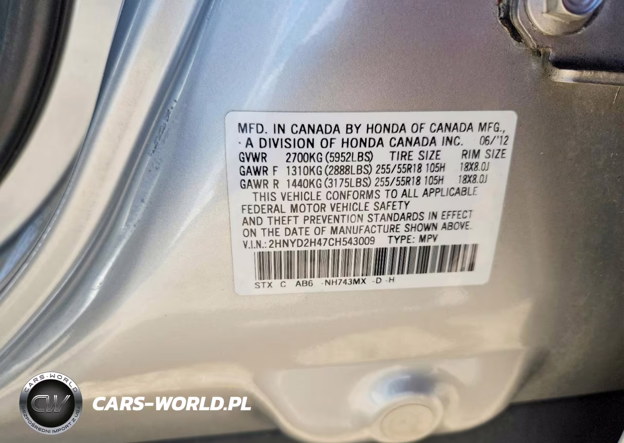 2012 Acura Mdx Technology VIN:2HNYD2H47CH543009 - 12