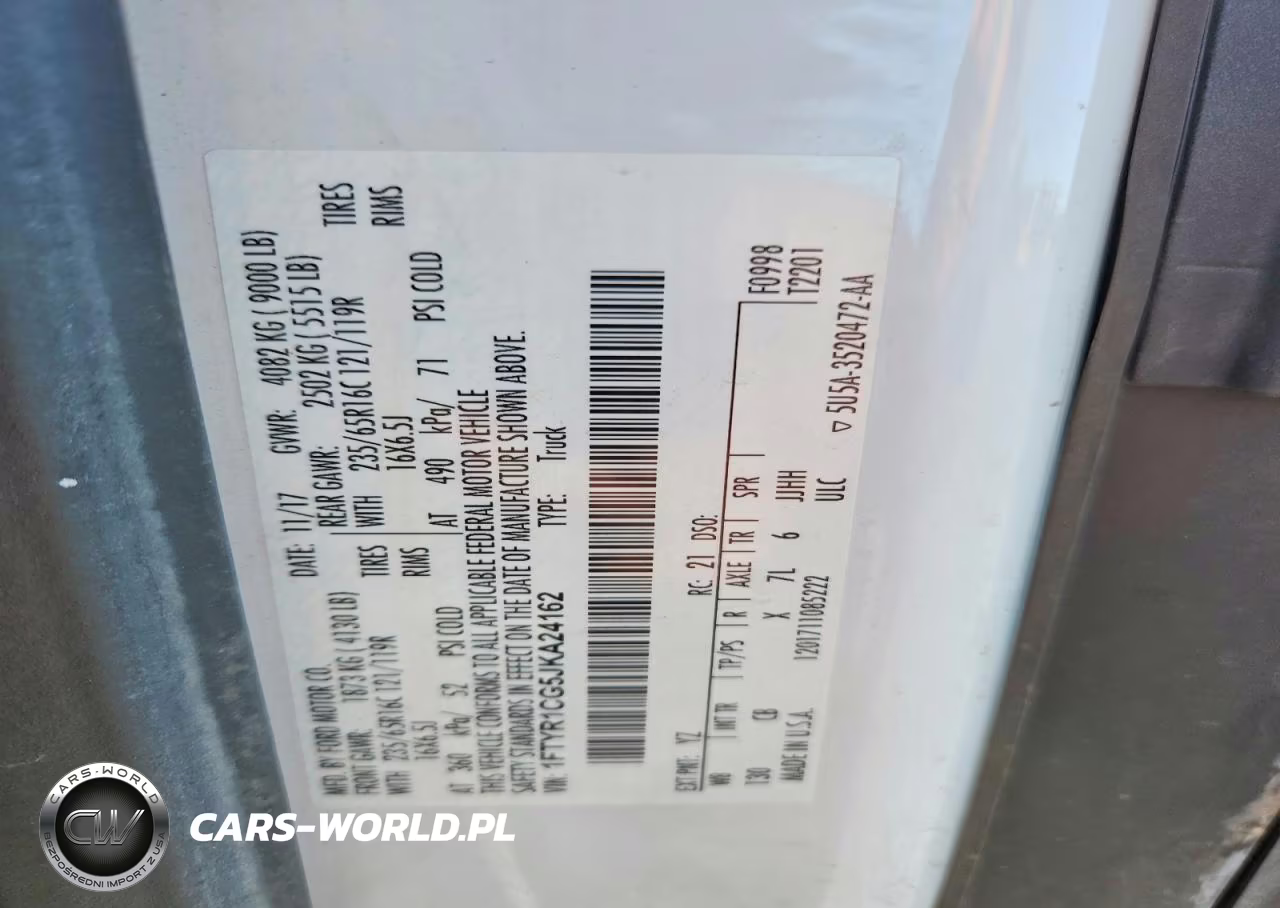 2018 Ford Transit T-250 VIN:1FTYR1CG5JKA24162 - 13