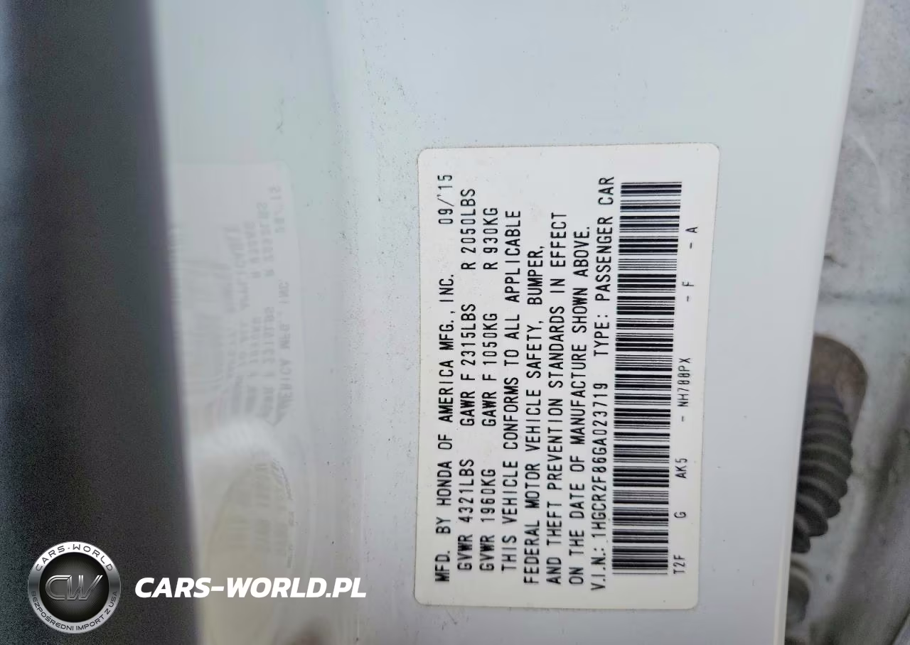 2016 Honda Accord VIN:1HGCR2F86GA023719 - 12