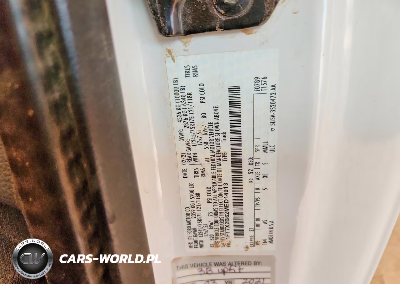 2021 Ford F250 Super Duty VIN:1FT7X2B62MED14913 - 12