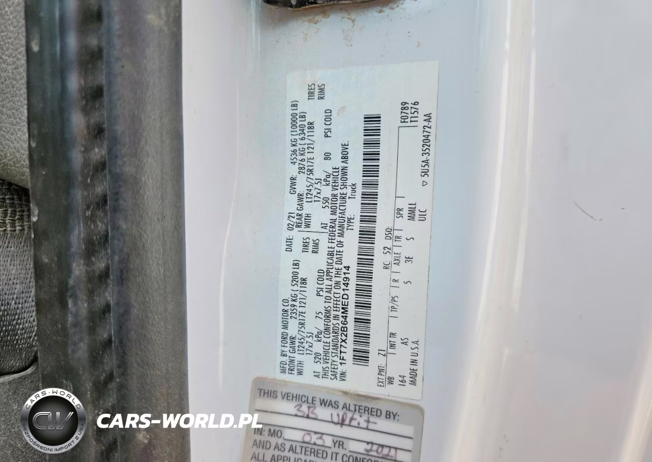 2021 Ford F250 Super Duty VIN:1FT7X2B64MED14914 - 12