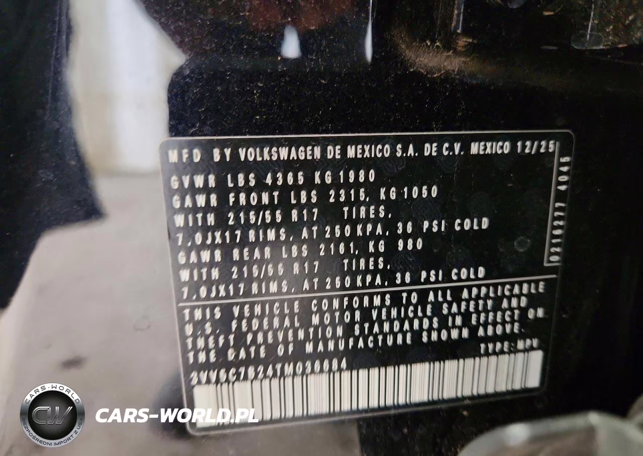 2026 Volkswagen Taos S VIN:3VV5C7B24TM036684 - 13