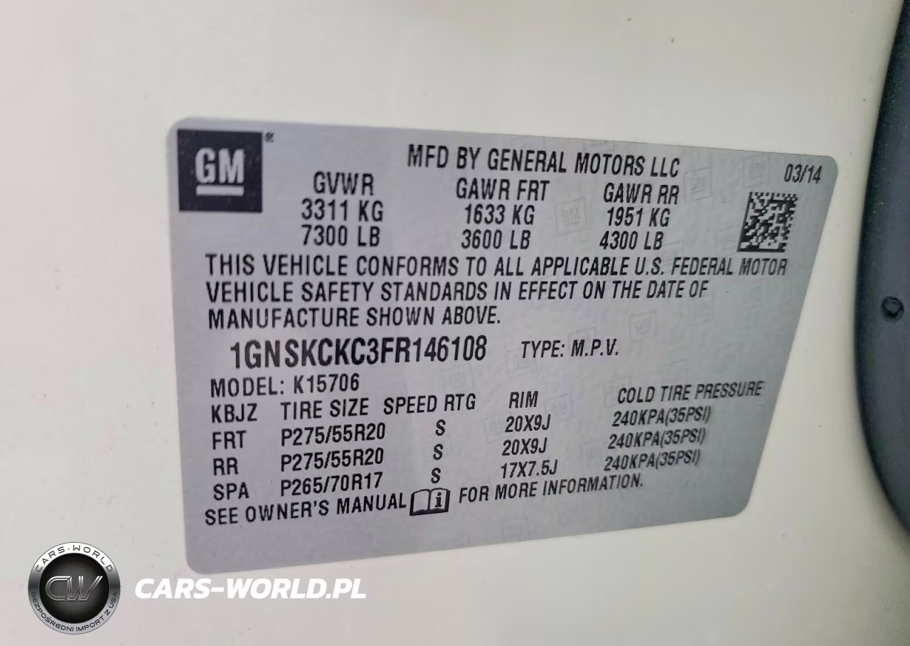 2015 Chevrolet Tahoe K1500 Ltz VIN:1GNSKCKC3FR146108 - 13