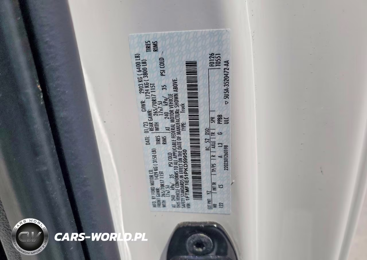 2023 Ford F150 VIN:1FTMF1E51PKD59950 - 12