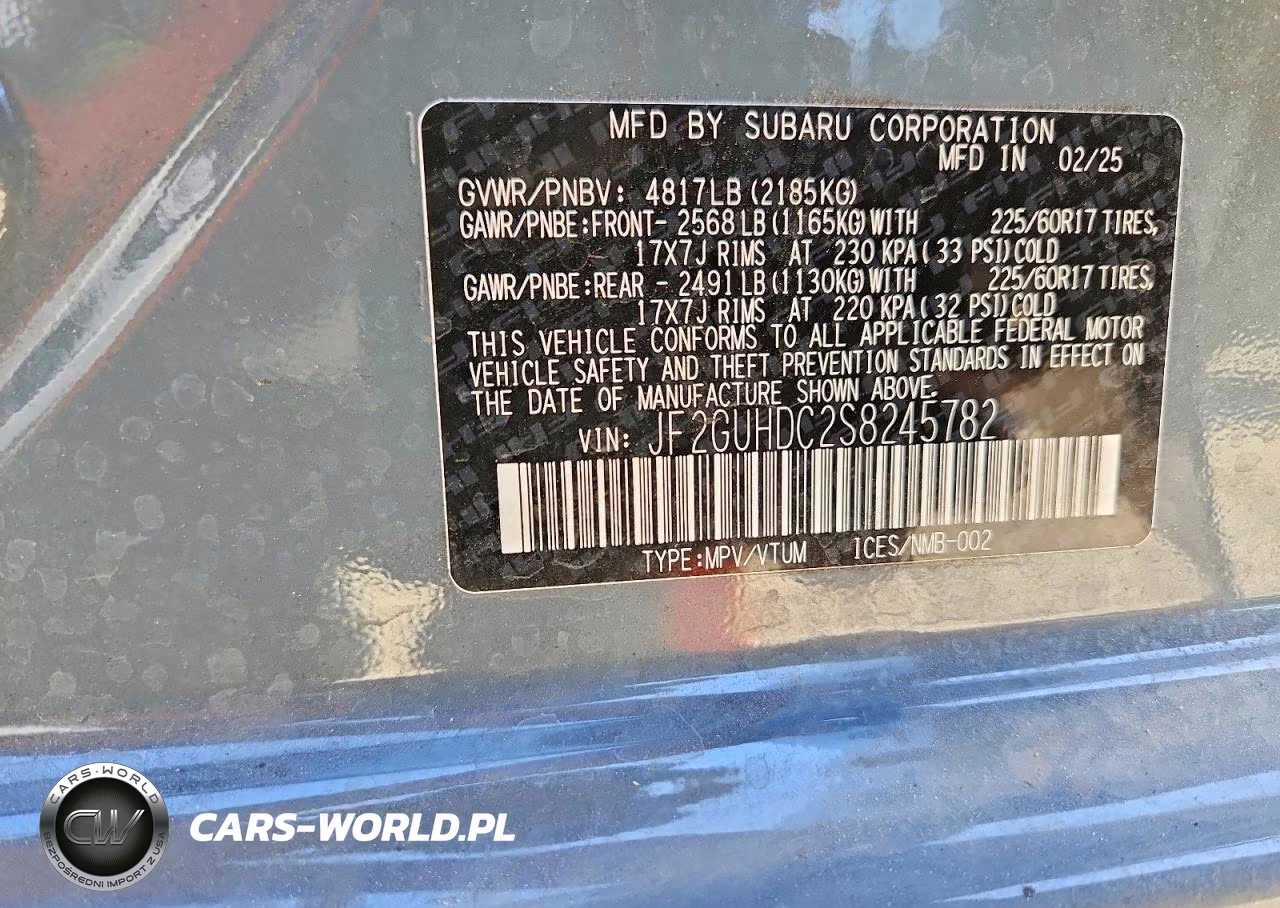 2025 Subaru Crosstrek Premium VIN:JF2GUHDC2S8245782 - 12