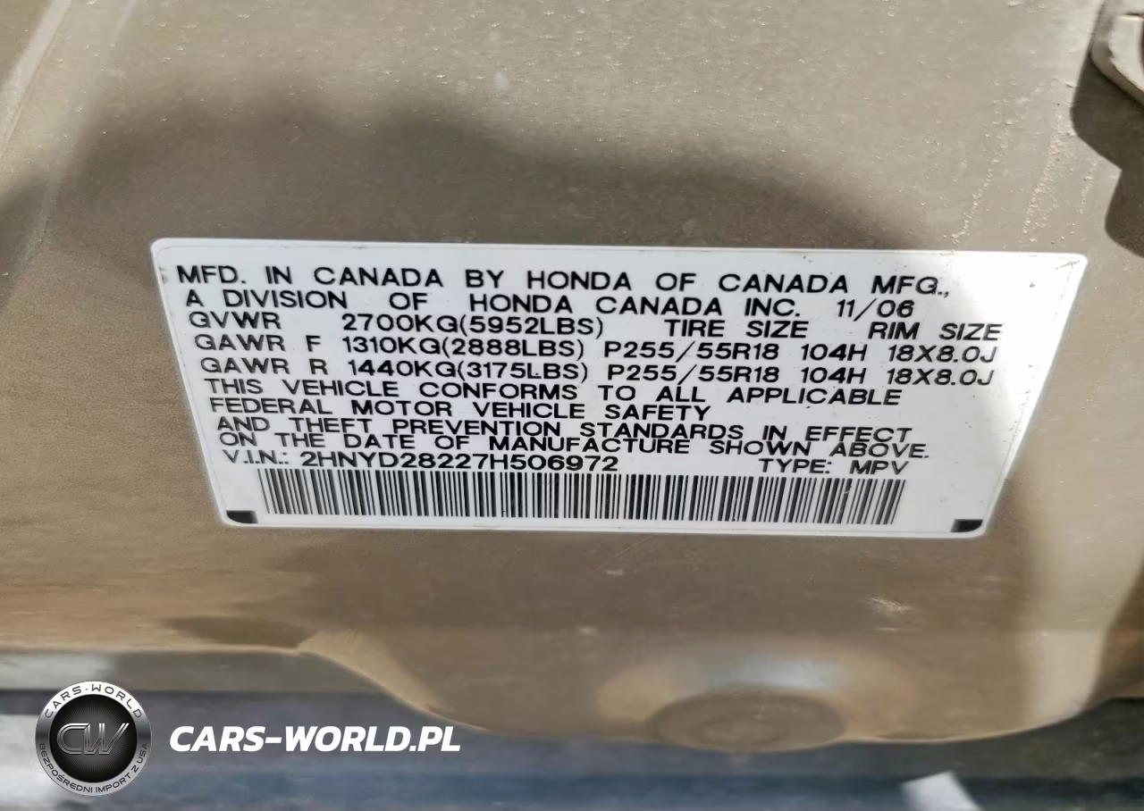 2007 Acura Mdx VIN:2HNYD28227H506972 - 12