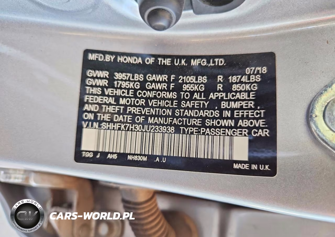 2018 Honda Civic Lx VIN:SHHFK7H30JU233938 - 12
