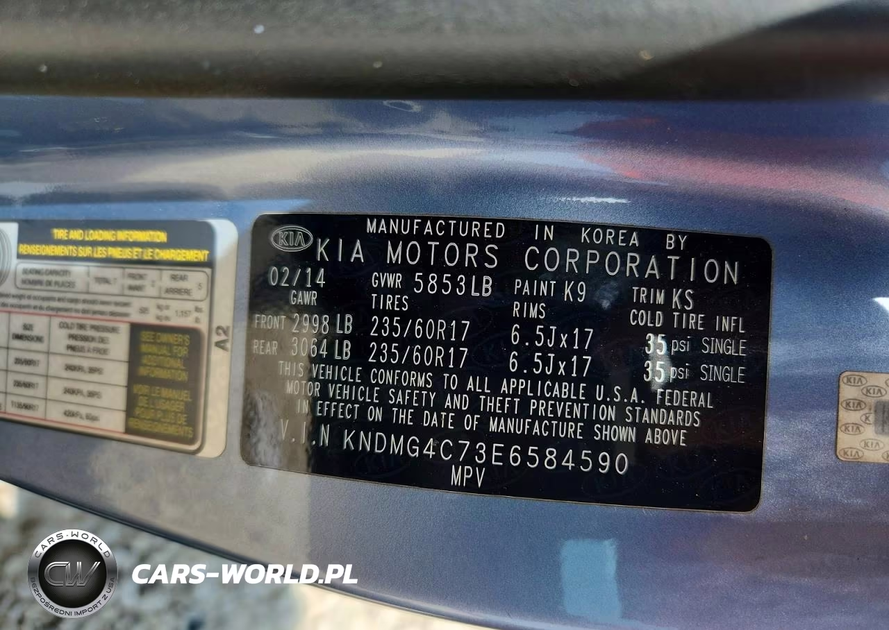 2014 Kia Sedona Lx VIN:KNDMG4C73E6584590 - 13